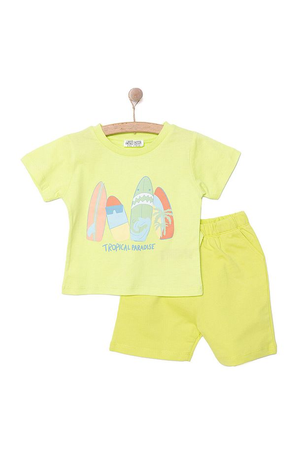 HelloBaby Crocodile Erkek Tshirt-Şort Erkek Bebek - 1