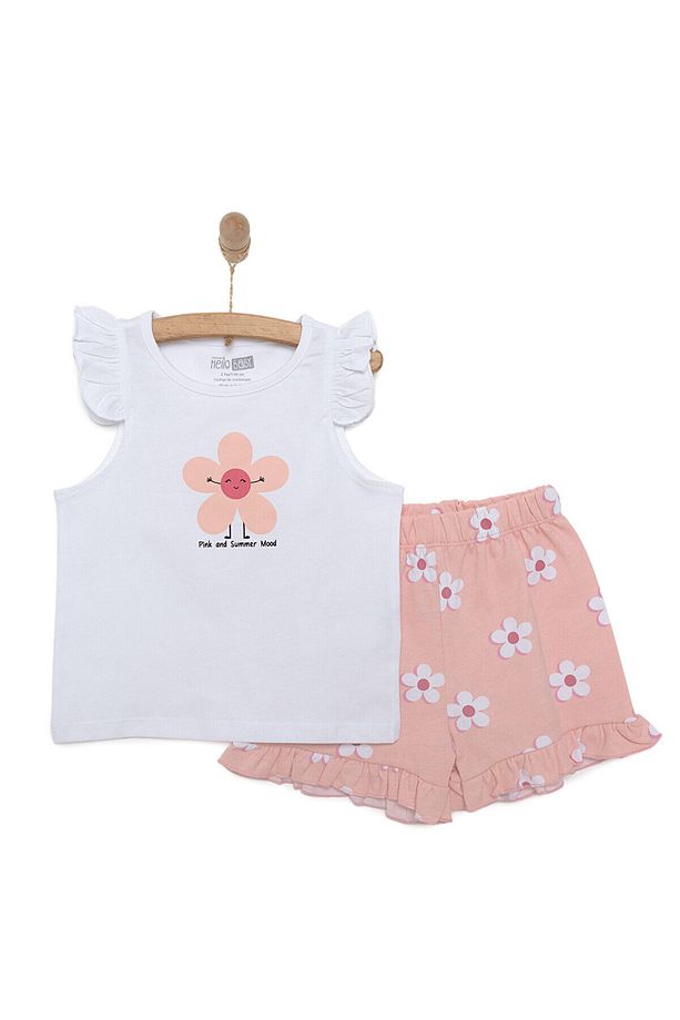 HelloBaby Basic Kız Papatya Baskılı Atlet-Şort Kız Bebek - 1