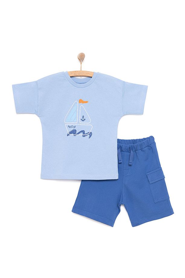 HelloBaby Little Sailor Erkek Tshirt-Şort Erkek Bebek - 3
