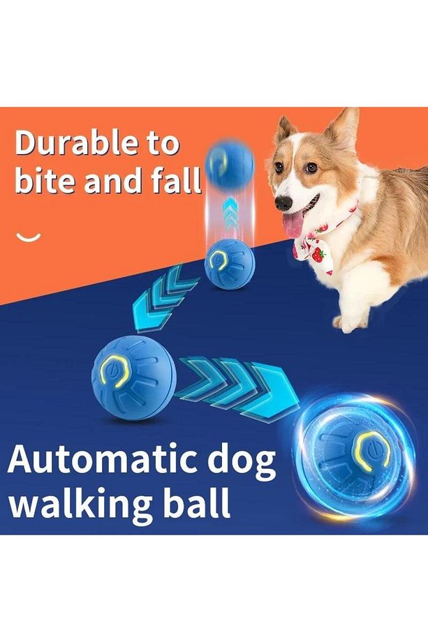 Akıllı Köpek Oyuncak Top Elektronik Interaktif Pet Oyuncak Hareketli Top USB Otomatik Hareketli Zıpl - 4