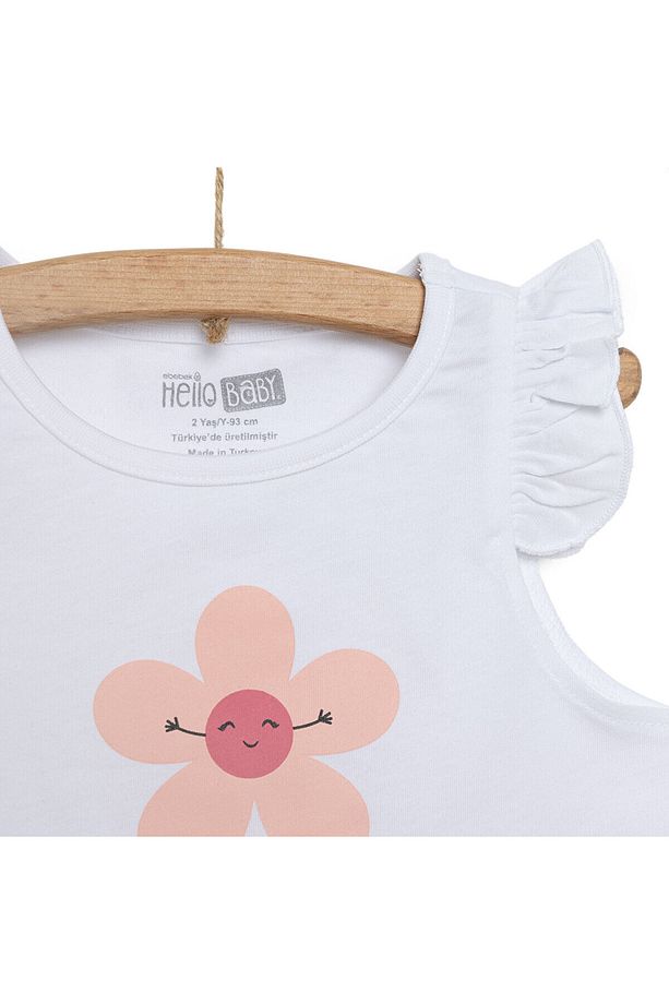 HelloBaby Basic Kız Papatya Baskılı Atlet-Şort Kız Bebek - 3
