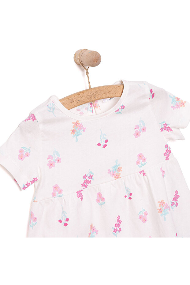 HelloBaby Basic Kız Çiçek Desenli Elbise Kız Bebek - 3