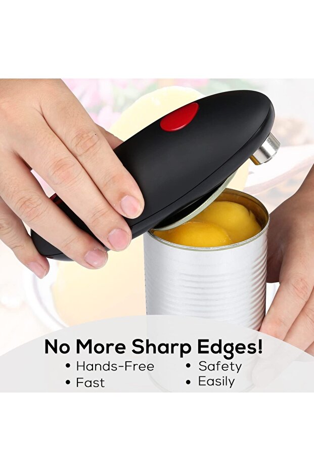 Electric Can Opener, , Automatic One-Touch Off, Any Size Can No-Sharp Edge, Battery Operated, Bpa - 6