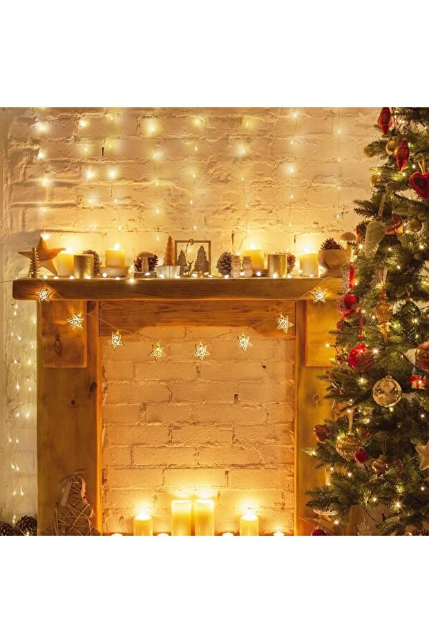 Curtain Decorative String Lights Fairy Twinkle 3M×2M 200 Leds Usb Operated 8 Modes Star String - 7