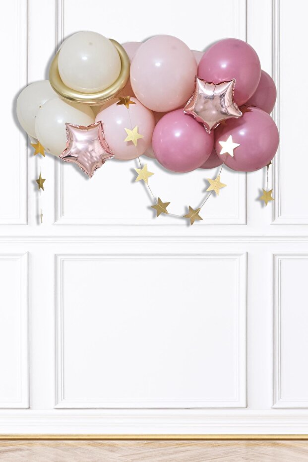 Pink Space Concept Balloon Chain Set