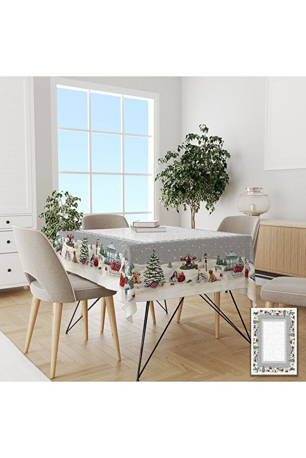 Yılbaşı Kış Temalı Masa Örtüsü - 1