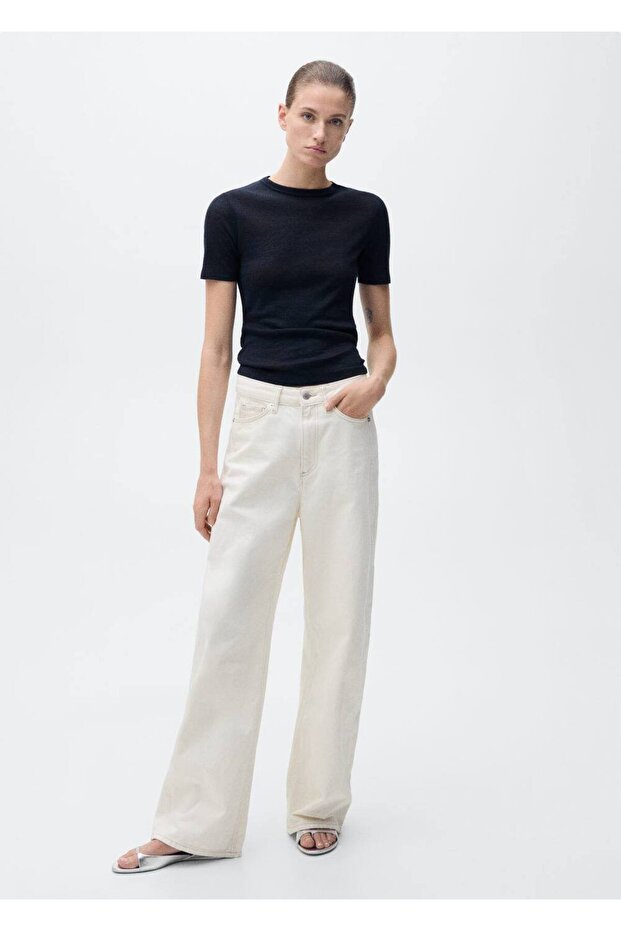 Kısa kollu keten tişört - 2