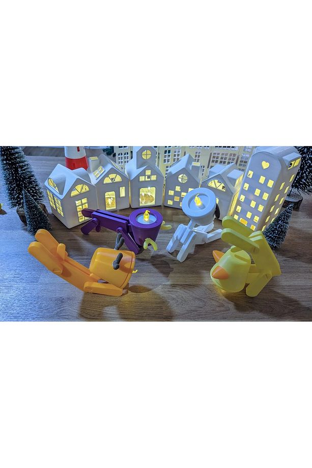 MOR Noel Evcil hayvanları Geyik, Köpek, Kedi Tealight 1 ADET - 2