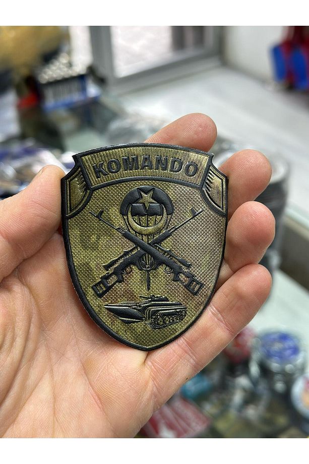 3D LAZER KESİM KOMANDO PATCH (PEÇ) ARKASI CIRTLI - 1