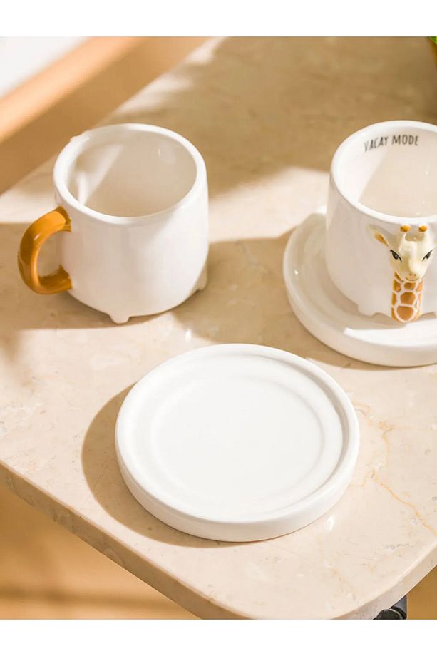 LCW HOME Karışık Zürafa Figürlü 2 Kişilik Seramik Kahve Fincan Takımı 80 Ml T T - 2