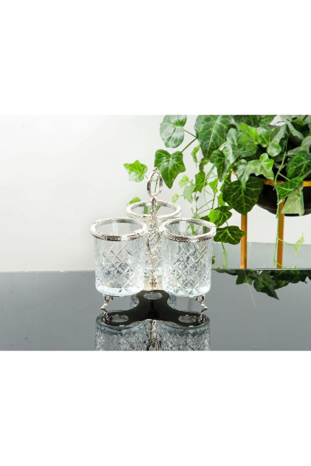 3-Piece Spoon Holder - Silver