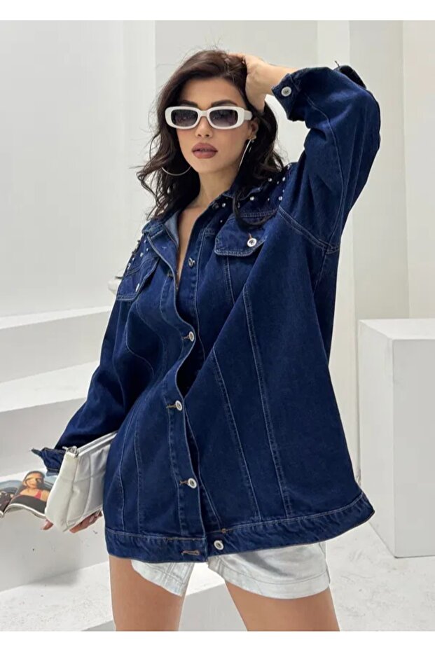 Taşlı Kot Ceket - 2