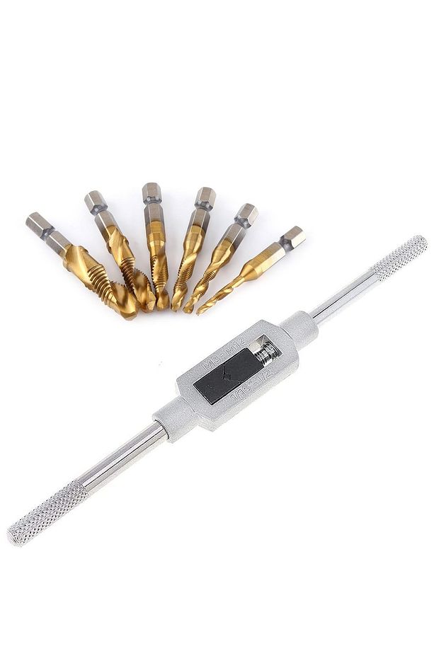 Klavuz Seti Bits sapı Matkap veya Kılavuz Kol ile kullanım M3 M4 M5 M6 M8 M10 Ahşap metal derlin pah - 8