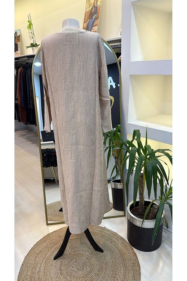 İNVEE ELBİSE  BEJ 7026 - 2