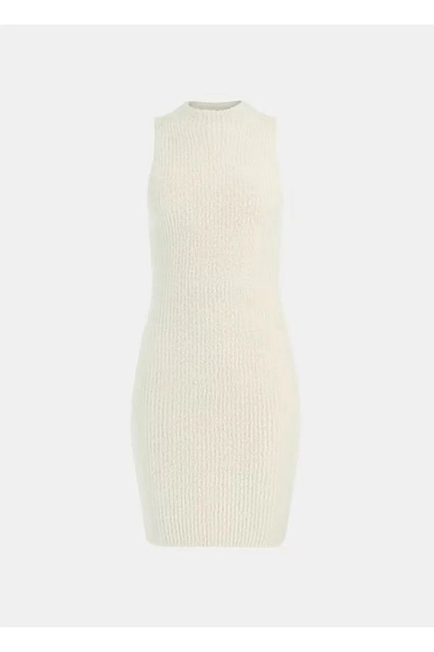 Rib örgü triko mini elbise W4BK72Z3BJ0-24K - 5