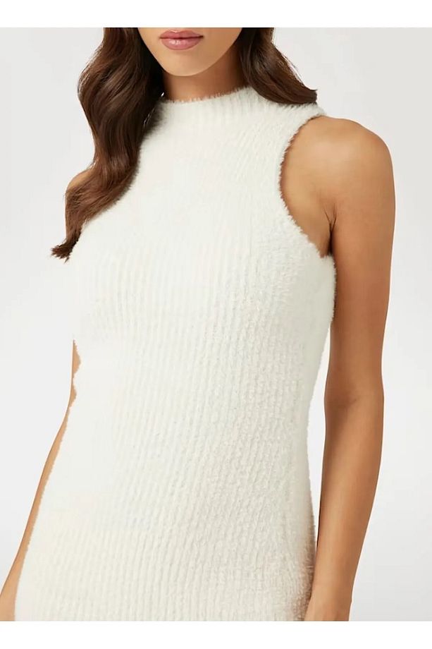 Rib örgü triko mini elbise W4BK72Z3BJ0-24K - 4