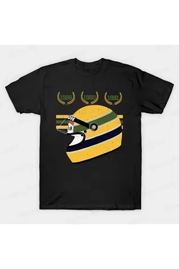 Ayrton Senna Driven to Perfection Printed Cotton T-Shirt