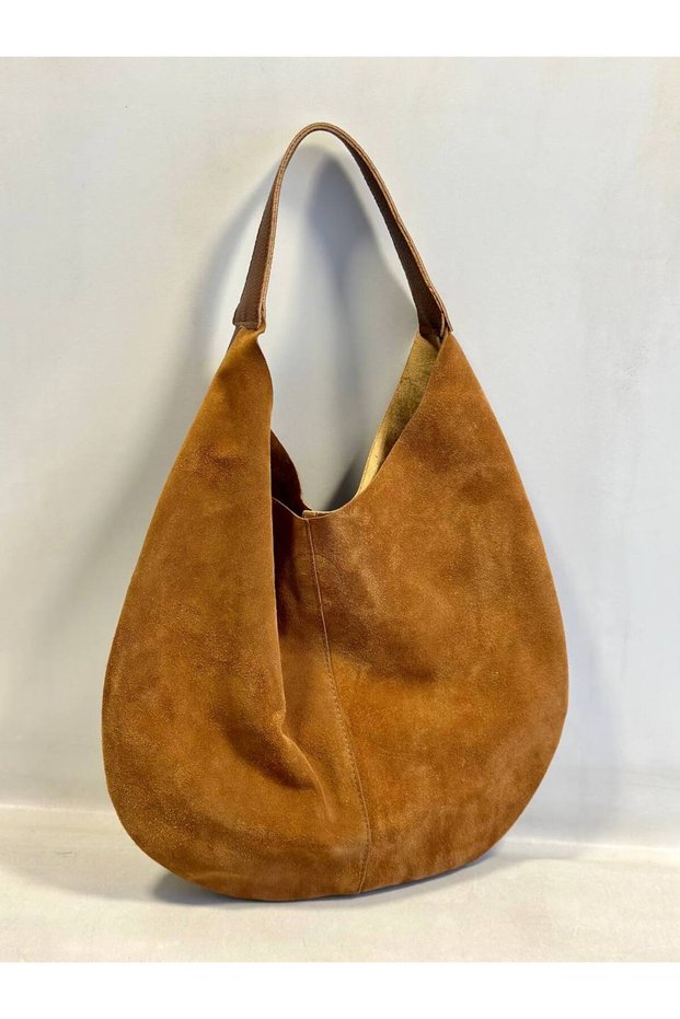 Genuine Suede Leather Hobo Model Women Shoulder Bag with Kitten Bag