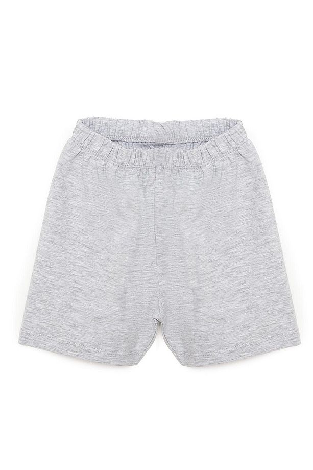 HelloBaby Unisex Bebek Şort Süprem Kumaş Gri Melanj - 1