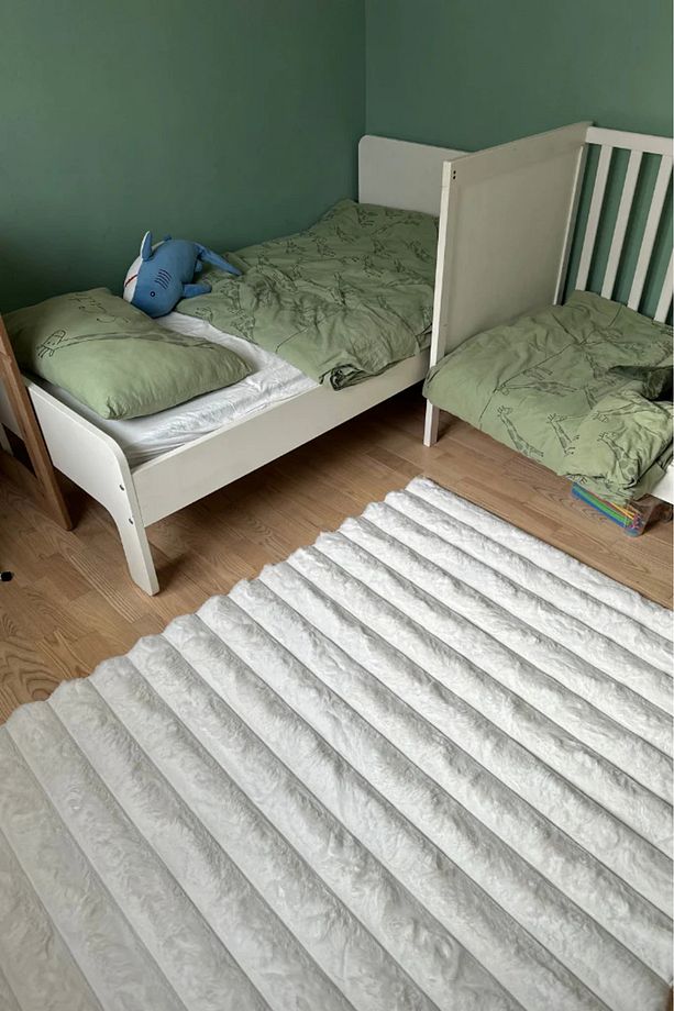 Linio 8051 Beyaz Peluş Post, Kaymaz Taban, Yıkanabilir - 3