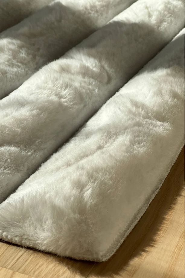 Linio 8051 Beyaz Peluş Post, Kaymaz Taban, Yıkanabilir - 7