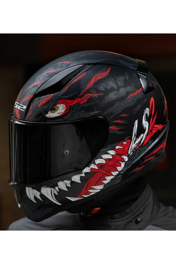Rapıd 2 Kaıju  Fullface Motosiklet Kaskı Siyah Camlı - 5