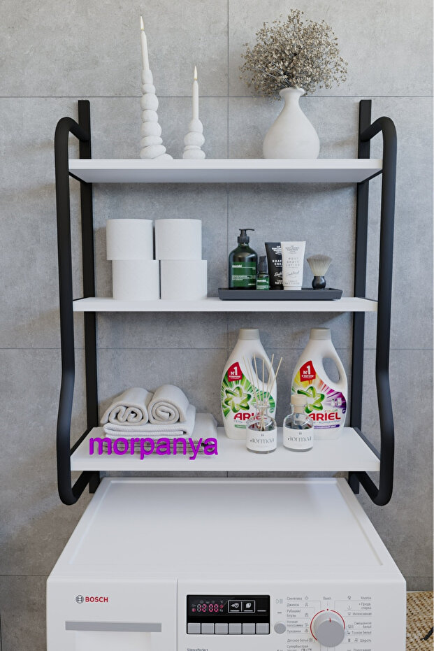 Bony Washing Machine Top Organizer Shelf Bathroom Cabinet Shelf Machine Top Cabinet Shelf White