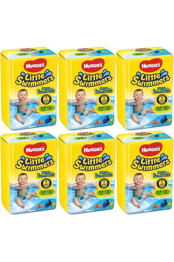 Huggıes Little Swımmers Mayo Bebek Bezi Beden:3-4 (7-15Kg) 72 Adet (6Pk*12) - 1