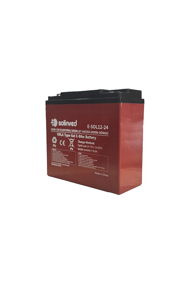 Solinved 12v 24ah Vrla Type Elektrikli Bisiklet Aküsü (PREMİUM) - 4