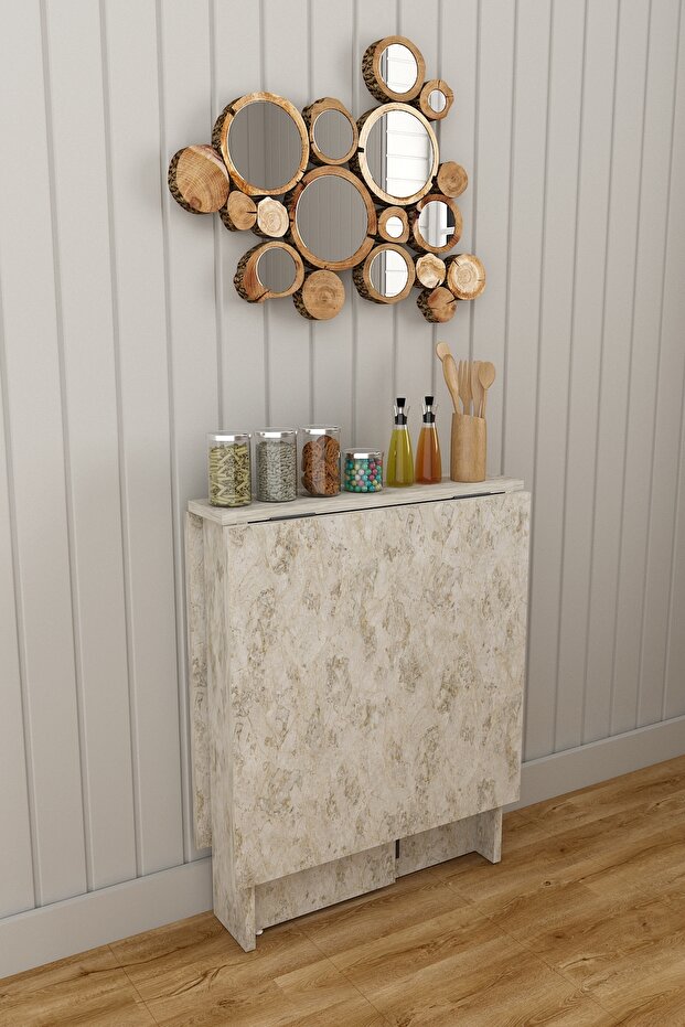 %100 MDFLAM Katlanır Mutfak Yemek Çalışma Masası KM-32 - 3