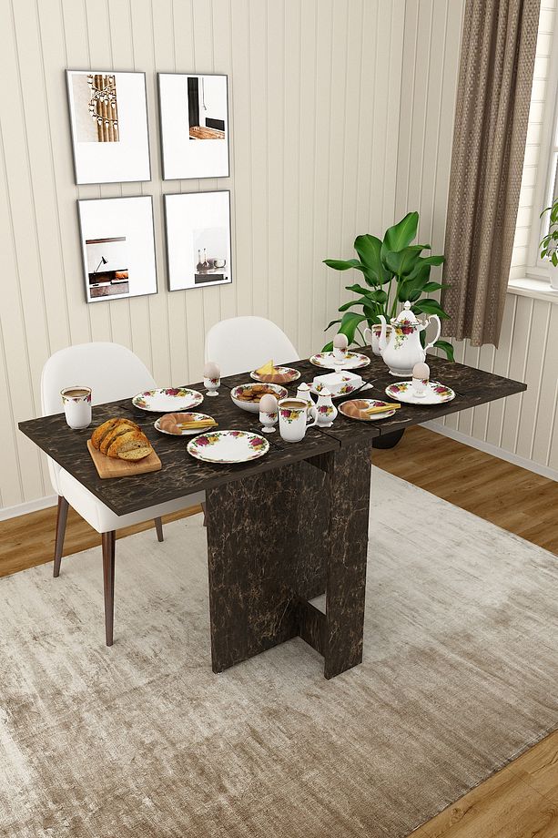 %100 Mdflam Katlanır Mutfak Yemek Çalışma Masası Km-32 - 1