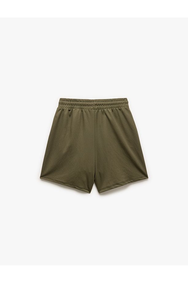 Regular Fit Cepli Beli Bağcıklı Normal Paça Mini Şort - 4