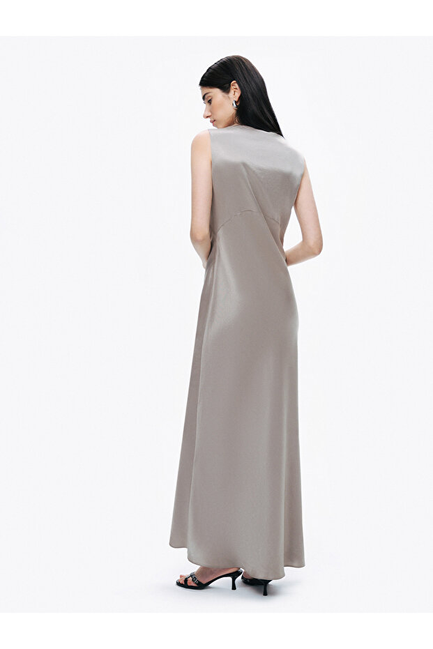 Degaje Yaka Maxi Elbise - 6