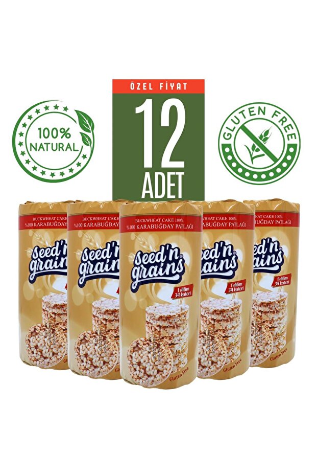 12 Adet %100 Karabuğday Patlağı (12x125gr) - 1