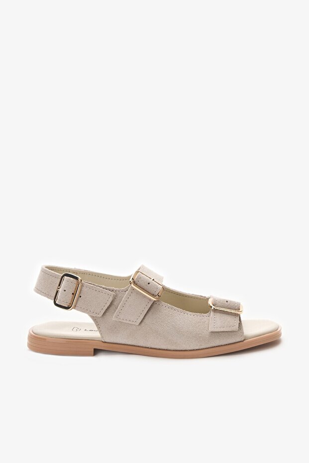Marsel Beige Genuine Leather Women's Sandals