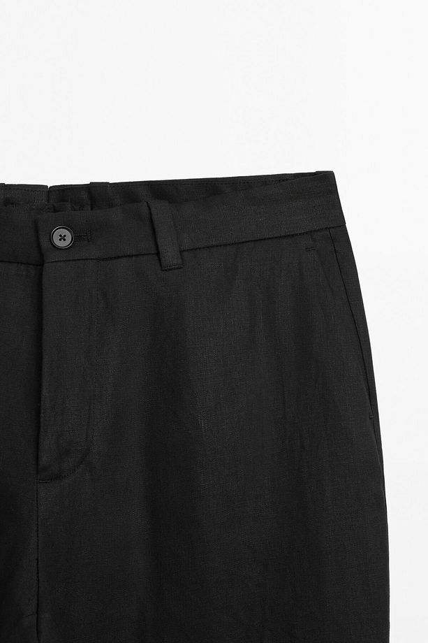 Hafif %100 keten pantolon - 8
