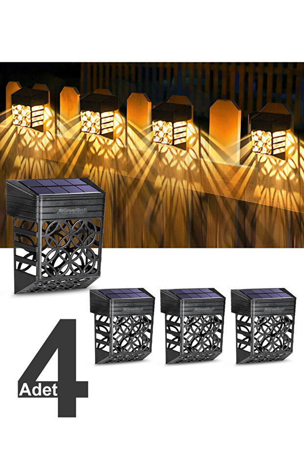 Güneş Enerjili Duvar Ve Çit Led Aydınlatma (4 ADET) / Gt-sl22 - 1