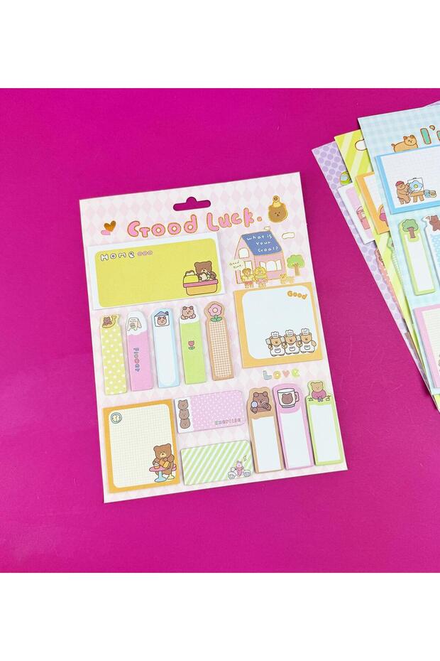 Sevimli Ayı Tasarımlı Post-it Seti - 3