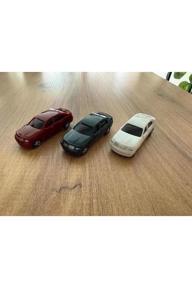 1/100 Ölçek Maket 3'lü Araba - 1