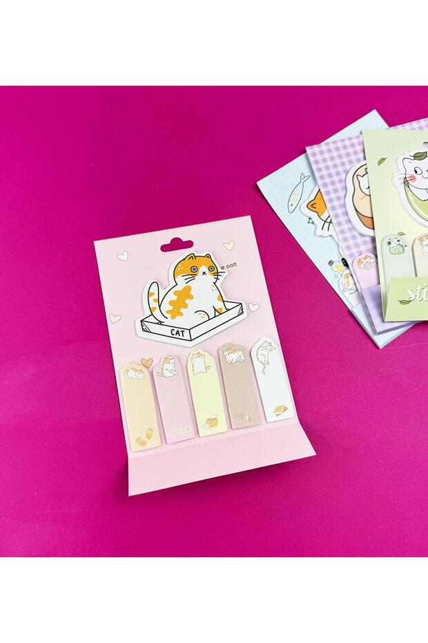 Sevimli Kedi Tasarımlı Post-it - 7