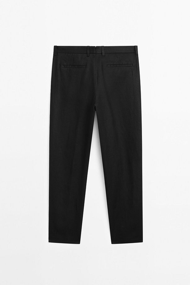 Hafif %100 keten pantolon - 6
