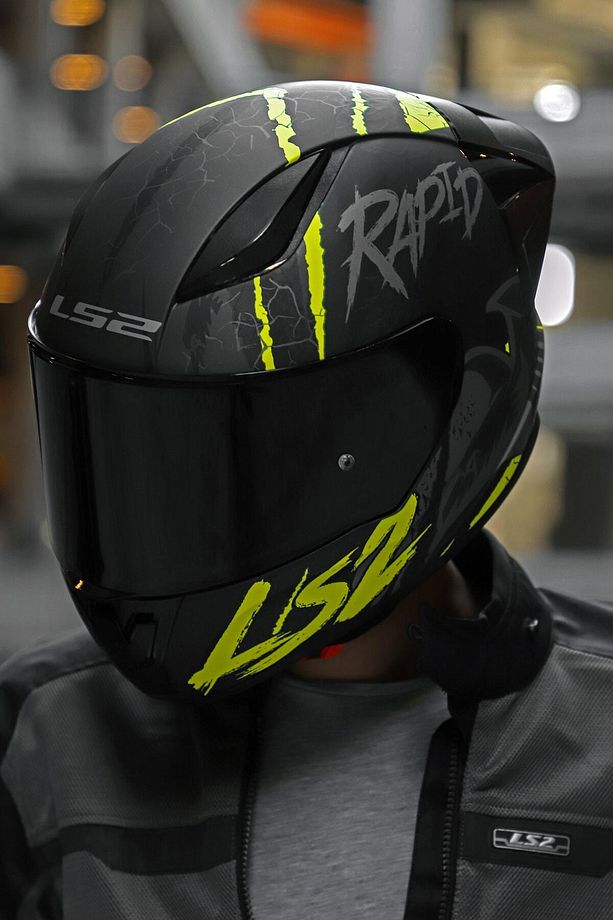 Rapıd 2 Race Raven Mat Siyah-gri-neon Sarı Kask - 3