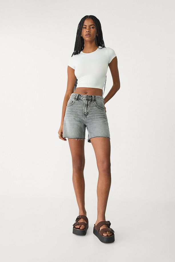 Denim bermuda şort - 2