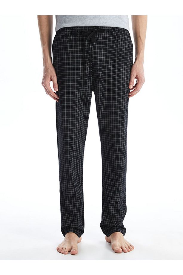 Standart Kalıp Ekose Erkek Pijama Alt - 2