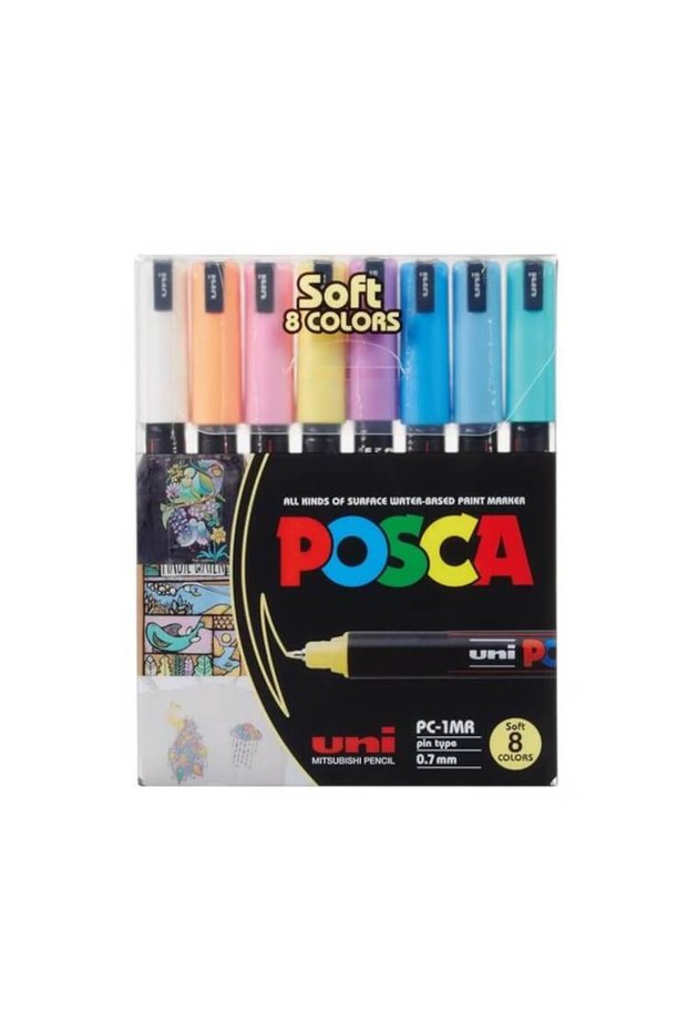 Set 8 markere Pastel PC-1MR