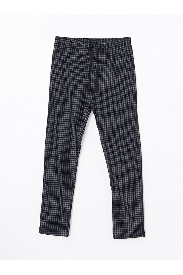 Standart Kalıp Ekose Erkek Pijama Alt - 5