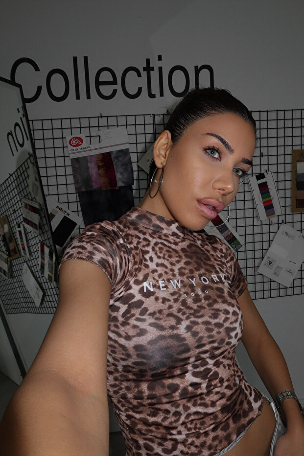 Candy Leopar Crop - 4