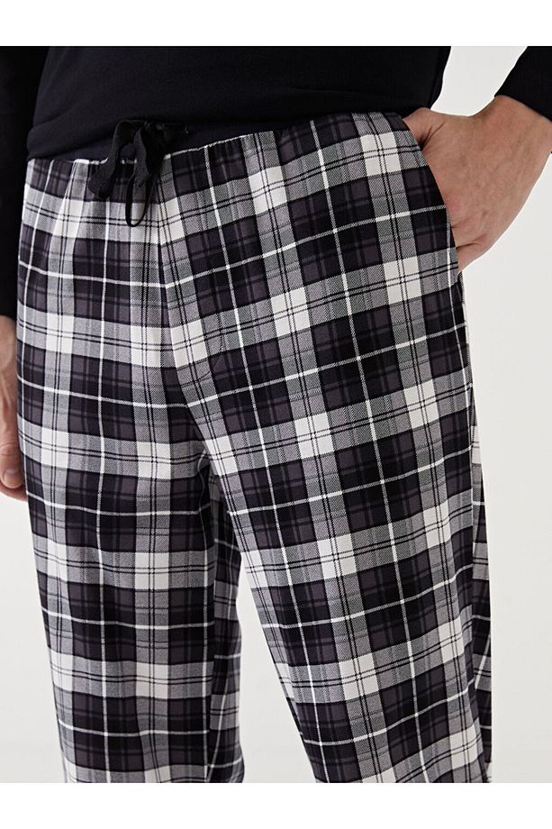 LCW Standart Kalıp Ekose Erkek Pijama Alt - 3