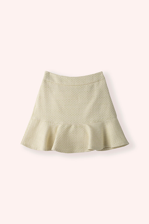 Girl's Tweed Green Skirt