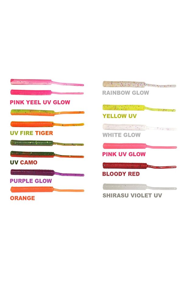 Tıny Worm Tpr 5cm, 18ad Lrf Silikonu - 1